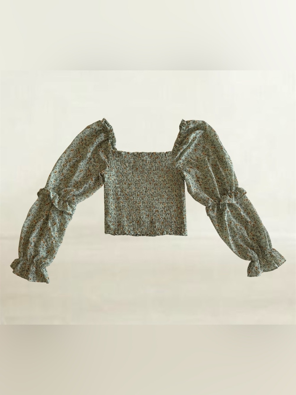 🛍️SALE🛍️ Wild Fable Bohemian Smocked Crop Top - Picture 2 of 7